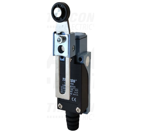 Helyzetkapcsoló, lengőkar-görgő  1xNO+1xNC, 2A/230V AC-15, 0,3A/250V DC-13, 20-90mm, IP65