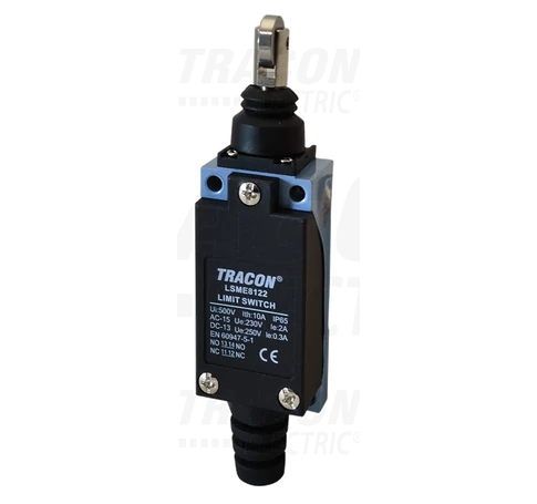 Helyzetkapcsoló, nyomógörgős  1xNO+1xNC, 2A/230V AC-15, 0,3A/250V DC-13, 90°, IP65