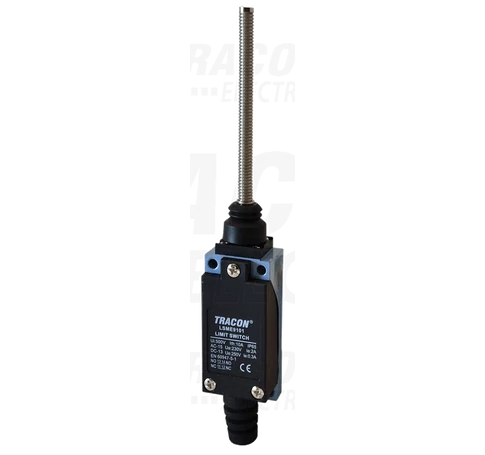 Helyzetkapcsoló, rugószáras (acél)  1xNO+1xNC, 2A/230V AC-15, 0,3A/250V DC-13, 100mm, IP65