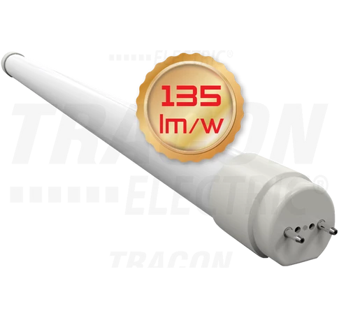 Üveg LED világító cső, opál burás  230 V, 50 Hz, G13, 18 W, 2340 lm, 3000 K, 200°, EEI=E