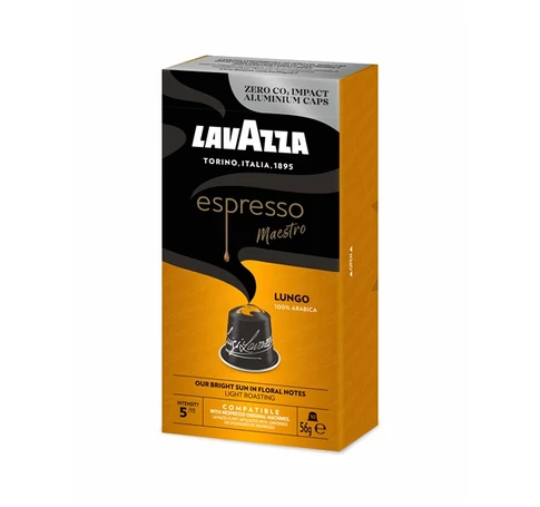 LAVAZZA Lungo Nespresso kompatibilis alumínium kapszula csomag 10 db x 5.6g, 100% Arabica