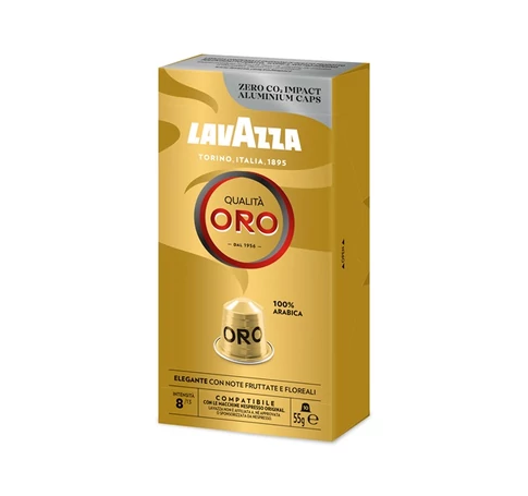 LAVAZZA Oro Nespresso kompatibilis alumínium kapszula csomag 10 db x 5.5g, 100% Arabica