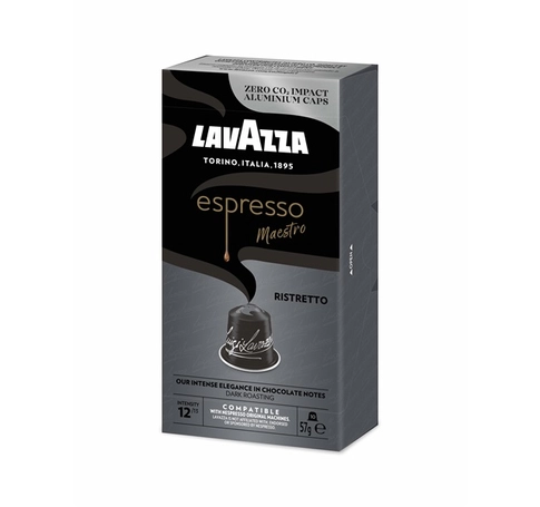 Lavazza Ristretto Nespresso kompatibilis alumínium kapszula csomag 10 db x 5,7g, intenzitás: 12/13