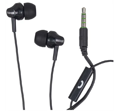 MAXELL Fülhallgató EB-875, 3.5mm Jack, mikrofon,  headset, fekete