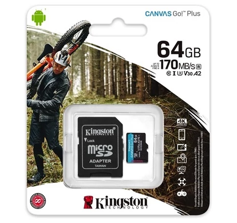Kingston SDCG364GB MEMÓRIAKÁRTYA + ADAPTER