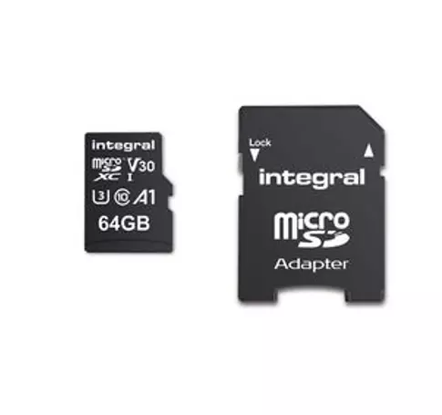 64 GB-os nagy sebességű microSDHC/XC V30 UHS-I U3 memóriakártya