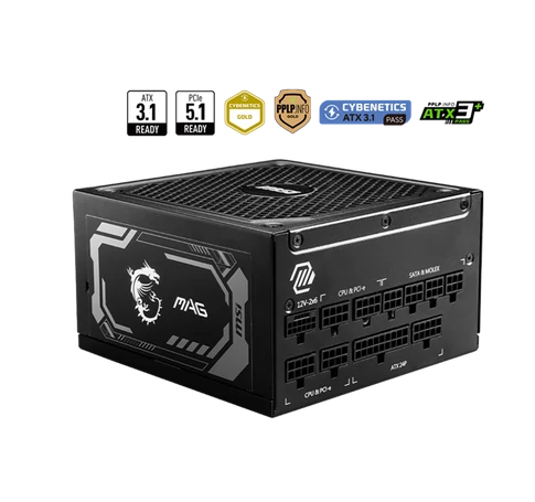 MSI Tápegység 1250W 80+ Gold moduláris, Gen 5.0