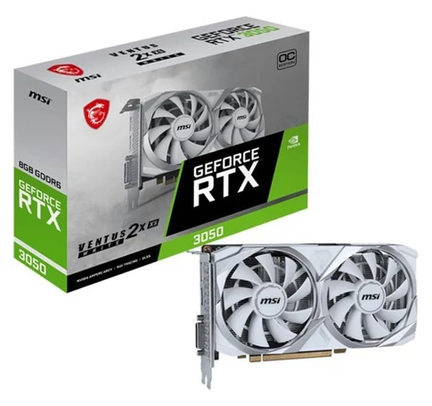 MSI Videokártya PCI-Ex16x nVIDIA RTX 3050 VENTUS 2X XS WHITE 8GB DDR6 OC