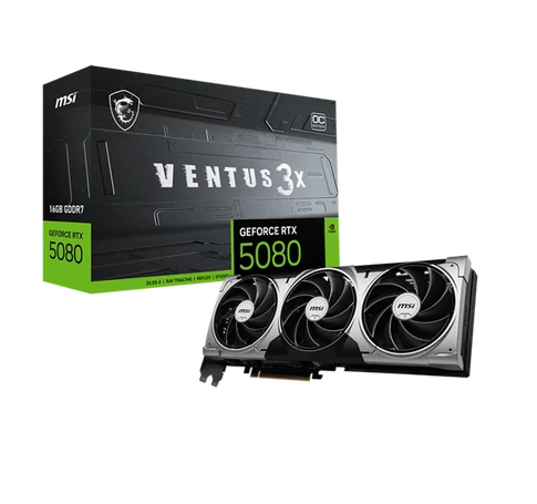 MSI Videokártya PCI-Ex16x nVIDIA RTX 5080 VENTUS 3X 16GB DDR7 OC