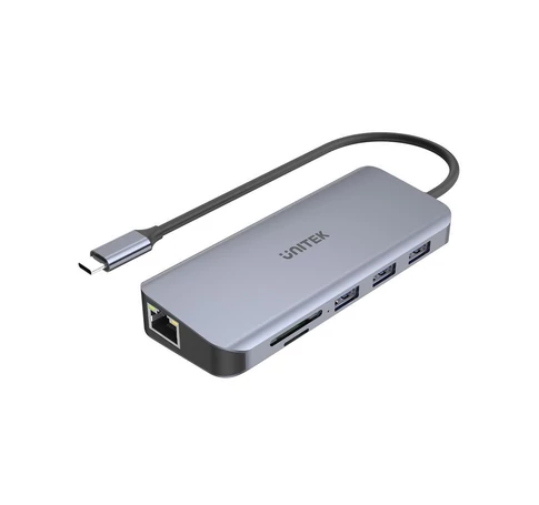 UNITEK D1026B notebook dock/port replicator USB 3.2 Gen 1 (3.1 Gen 1) Type-C Grey