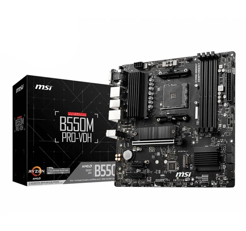 MSI B550M PRO-VDH AMD B550 Socket AM4  micro ATX