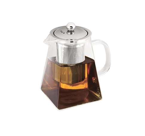 Berlinger Haus BH7803 NÉGYZET ALAKÚ HŐÁLLÓ ÜVEG TEÁSKANNA, SZŰRŐVEL, 750 ML