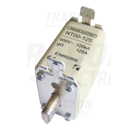 Késes biztosító  Un=500V AC, 125A, 00, 120kA/500VAC, aM