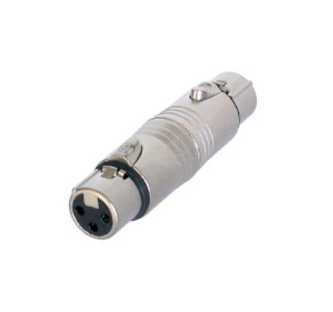 XLR-Adapter XLR 3-Pólusú Aljzat - XLR 3-Pólusú Aljzat Ezüst