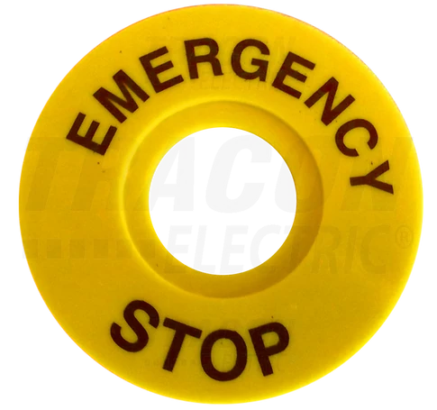 EMERGENCY STOP lap  d=60mm; h=2mm; ABS
