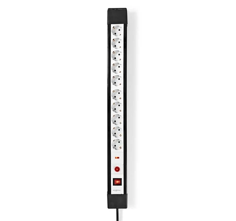 Nedis ESC103SPF1PRO 10 aljzatos elosztó túlfeszűltségvédelemmel, H05VV-F 3G1.5mm2 , 3680 W, 16A, hossz 3m