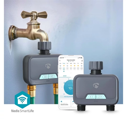 Nedis BTWV20GY smartlife Bluetooth® automata víz / locsolás vezérlő, elemes táp