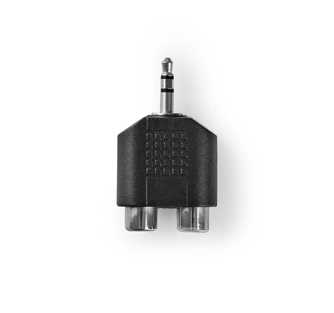 Nedis CAGB22940BK 3,5mm sztereo jack dugó - 2x RCA aljzat adapter