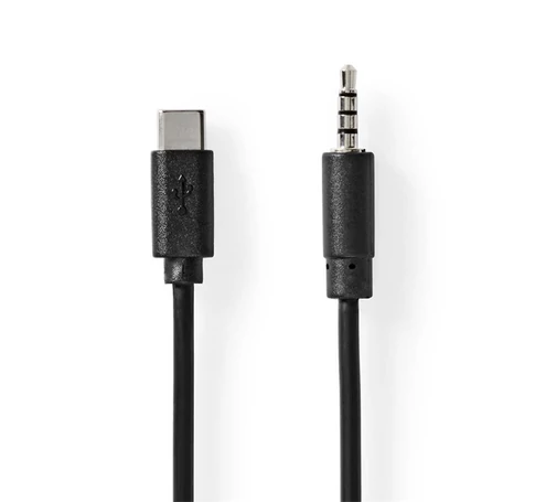 Nedis CCGL65950BK10 USB-C (USB C) dugó - 3,5 mm sztereo jack dugó | 1,00 m