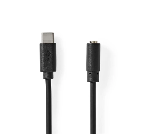 Nedis CCGL65960BK10 USB-C (USB C) dugó - 3,5 mm sztereo jack aljzat | 1,00 m