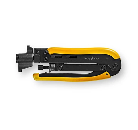 Nedis CSGG49530YE antennkábel kompresszíós fogó, fekete/sárga, ABS, acél,