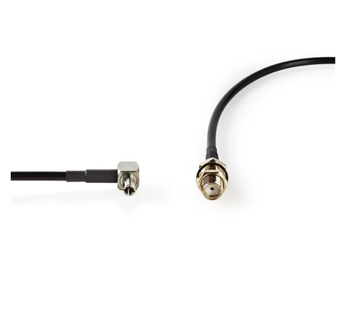 Nedis SMA kábel, SMA aljzat - TS9, 50 Ohm, 0.20m, CSGB02125BK02