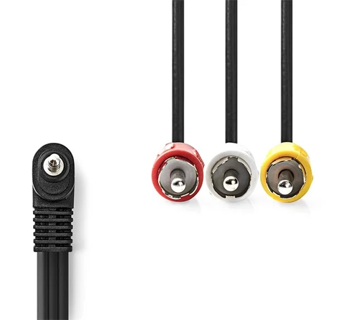 Nedis CVGL22400BK10 audio - video AV kábel, 3,5mm jack - 3x RCA, 1m