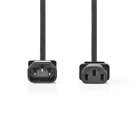 Nedis CEGL10500BK30 táp kábel IEC-320-C14 - IEC-320-C13, 3 x 0.75 mm, hossz 3m