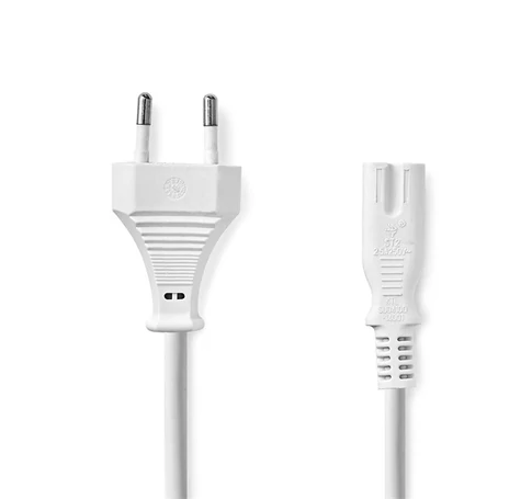 Nedis CEGL11040WT50 táp kábel IEC-320-C7, 2 x 0.75 mm, hossz 5m, fehér