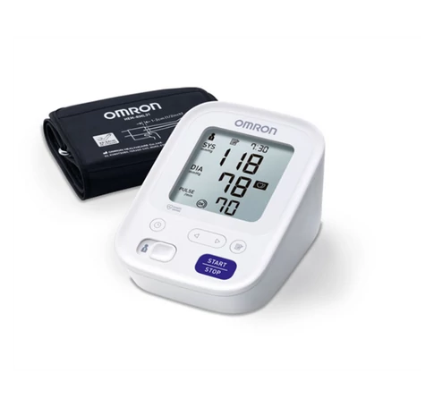 OMRON M3 Intellisense automata felkaros vérnyomásmérő, 5 év gar, 2x60 méréses memória, szabálytalan szívverés érzékelés