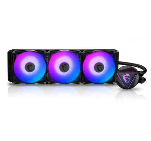 MSI MAG CORELIQUID 360R V2 Liquid CPU Cooler '360mm Radiator, 3x 120mm ARGB PWM Fan, ARGB lighting, Center Supported, Compatible with Intel and AMD Platforms, Latest LGA 1700 ready'
