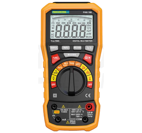 Digitális multiméter True RMS  DCV, ACV, DCA, ACA, OHM, C, °C, dioda