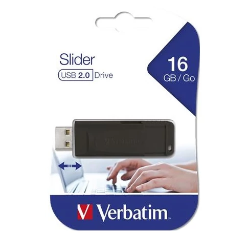 Verbatim 98696 PENDRIVE, 16GB, USB 2.0, FEKETE
