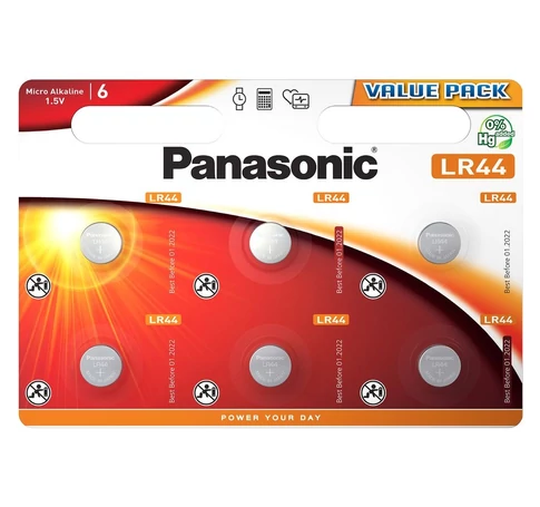 Panasonic LR-44EL/6BP LR44 alkáli gombelem 6 db/csomag