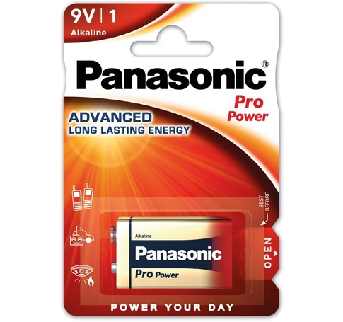 Panasonic 6LR61PPG/1BP 9V blokk elem 1 db
