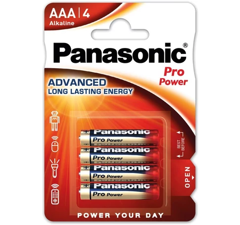 Panasonic LR03PPG/4BP 1,5V AAA/mikro tartós alkáli elem 4 db/csomag