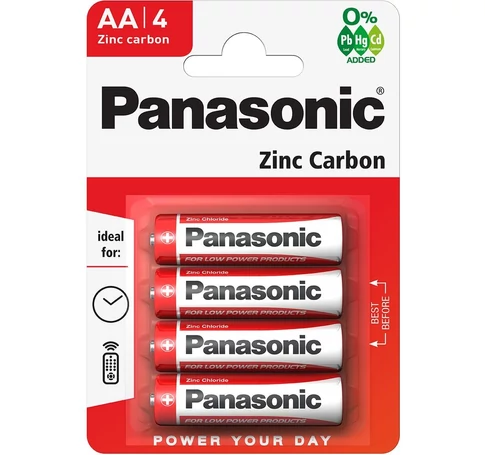 Panasonic RedZinc R6RZ/4BP AA/ceruza cink-mangán tartós elem 4 db/csomag