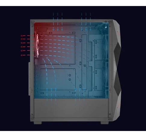 PC Case Aerocool PGS Volcan-G-BK-V1