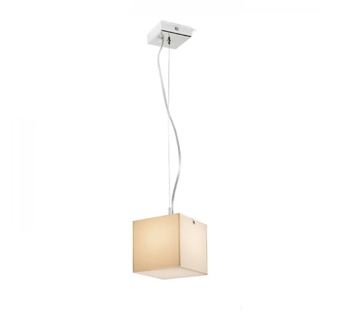 LUCIA 15x15 függő lámpa  szatén üveg/króm 230V G9 33W