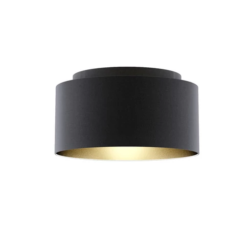 RENDL R11477 DOUBLE lámpabúra, univerzális lámpaernyők Polycotton fekete/arany fólia