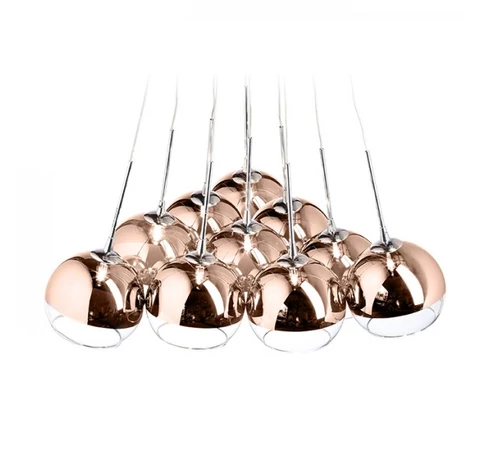 ASTRAL függő lámpa réz üveg/tiszta üveg 230V/12V G4 10x20W