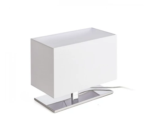 PLAZA S asztali lámpa fehér króm 230V E27 42W