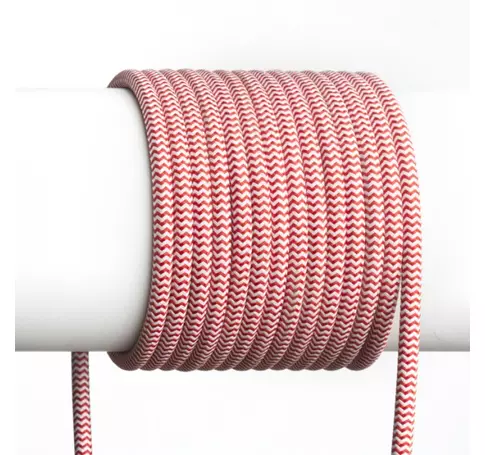 FIT 3x0,75 1fm textil kábel piros/fehér