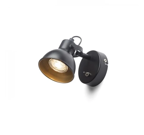 ROSITA I fali lámpa fekete/aranysárga 230V LED GU10 9W