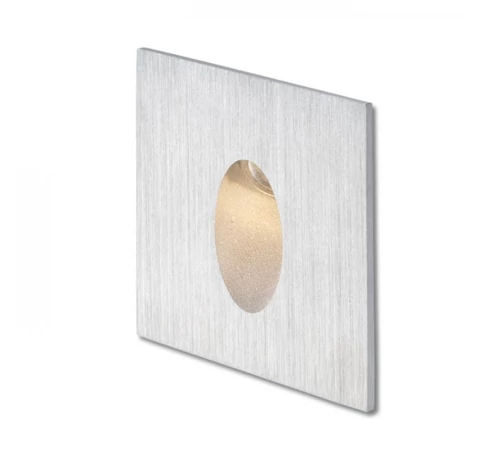 ELICA SQ süllyesztett lámpa szálcsiszolt alumínium 230V LED 3W IP54 3000K