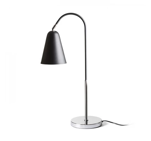 GARBO asztali lámpa fekete króm 230V E27 28W