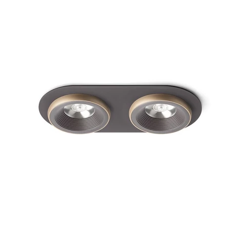 SHARM R II süllyesztett lámpa barna/gyöngyházarany 230V LED 2x10W 24° 3000K