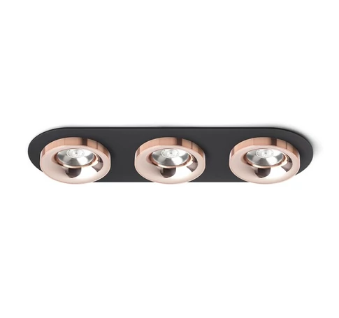 SHARM R III süllyesztett lámpa fekete réz/réz 230V LED 3x10W 24° 3000K