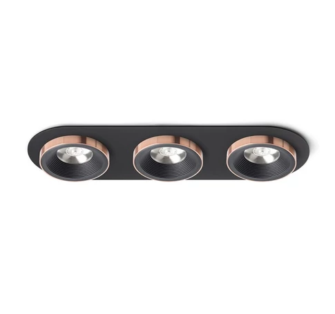 SHARM R III süllyesztett lámpa fekete/fekete réz 230V LED 3x10W 24° 3000K