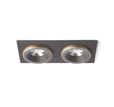 SHARM SQ II süllyesztett lámpa barna/gyöngyházarany 230V LED 2x10W 24° 3000K